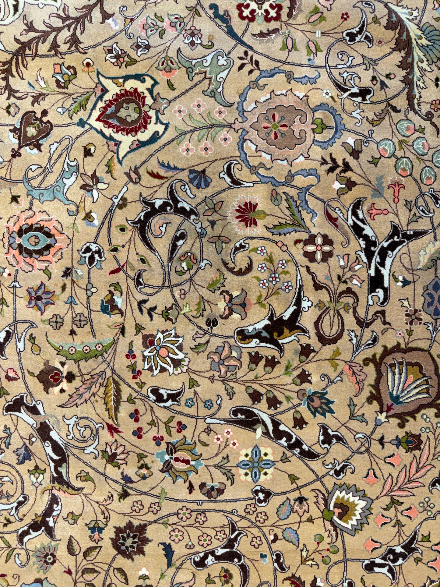 11’3”x16’3” Hand-Knotted 70 Raj Signed Persian Tabriz Rug