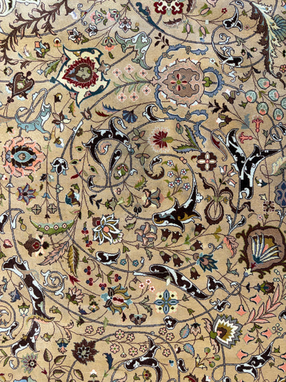 11’3”x16’3” Hand-Knotted 70 Raj Signed Persian Tabriz Rug