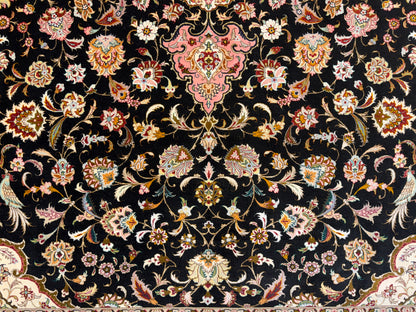 Hand-Knotted 50 Raj Persian Tabriz Rug - 9’11”x12’11”