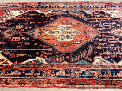 Hand-Knotted Persian Nahavand Rug - 5’7”x10’10”