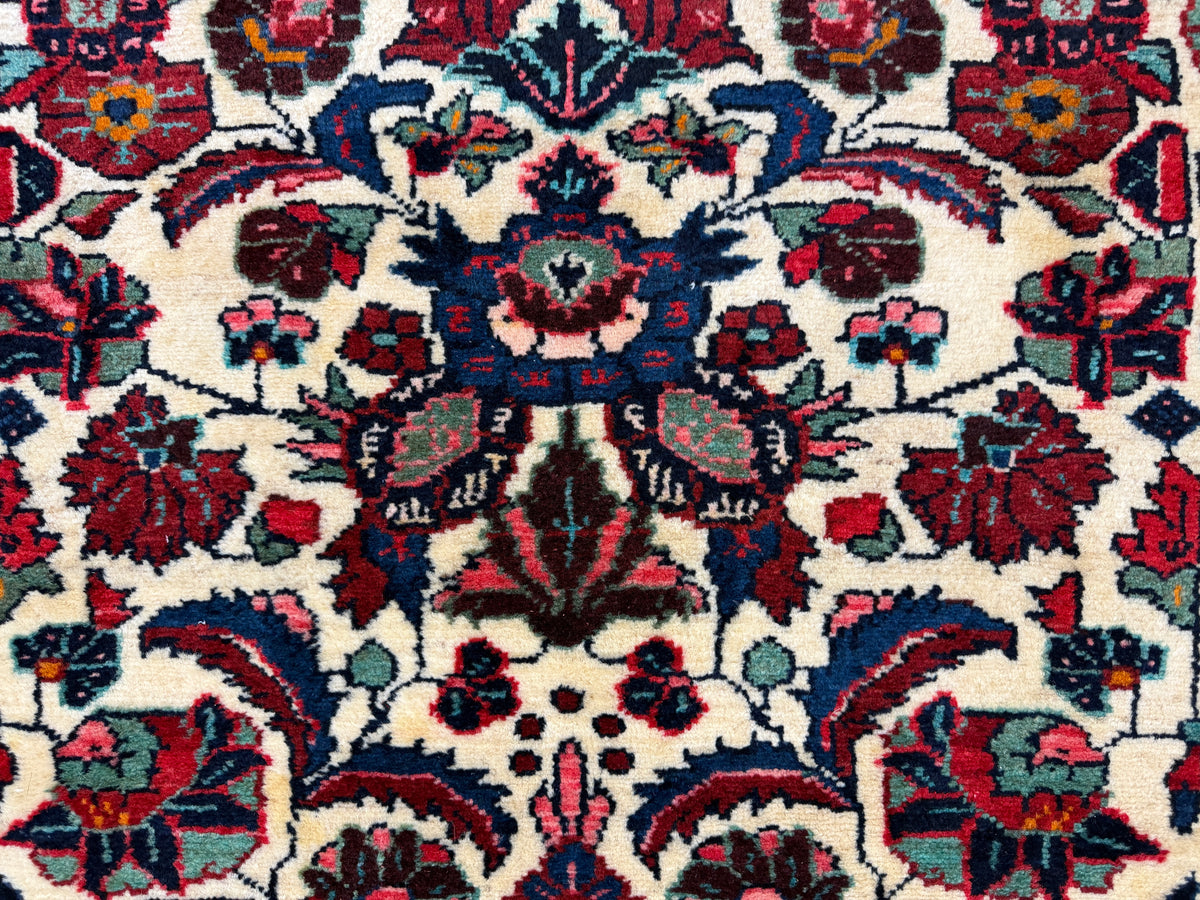 Hand-Knotted Persian Hamadan Rug - 5'2"x10'11"