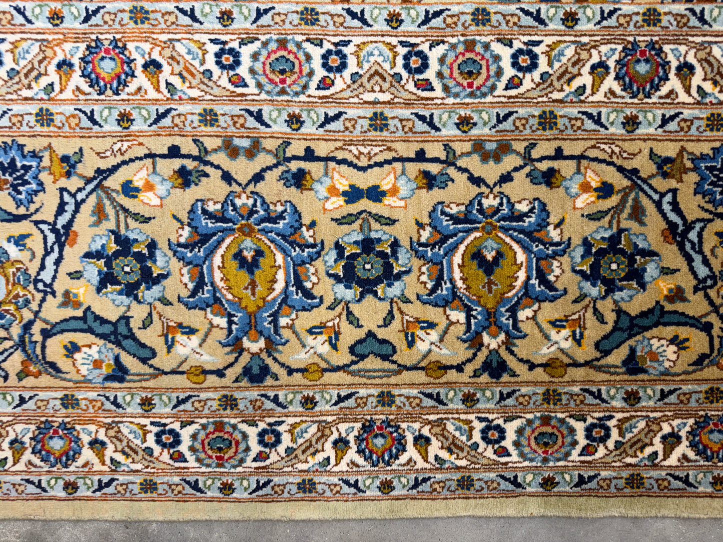 Hand-Knotted Persian Kashan Rug - Signed - 10’5”x13’10”