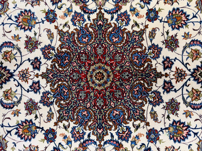 Hand-Knotted Persian Isfahan Rug - Signed Qorbani -  6’9”x10’3”