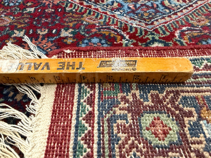 3’4”x5’6” Fine Hand-Knotted Wool IndoBidjar Persian Rug 3x5 Burgundy Handmade Carpet