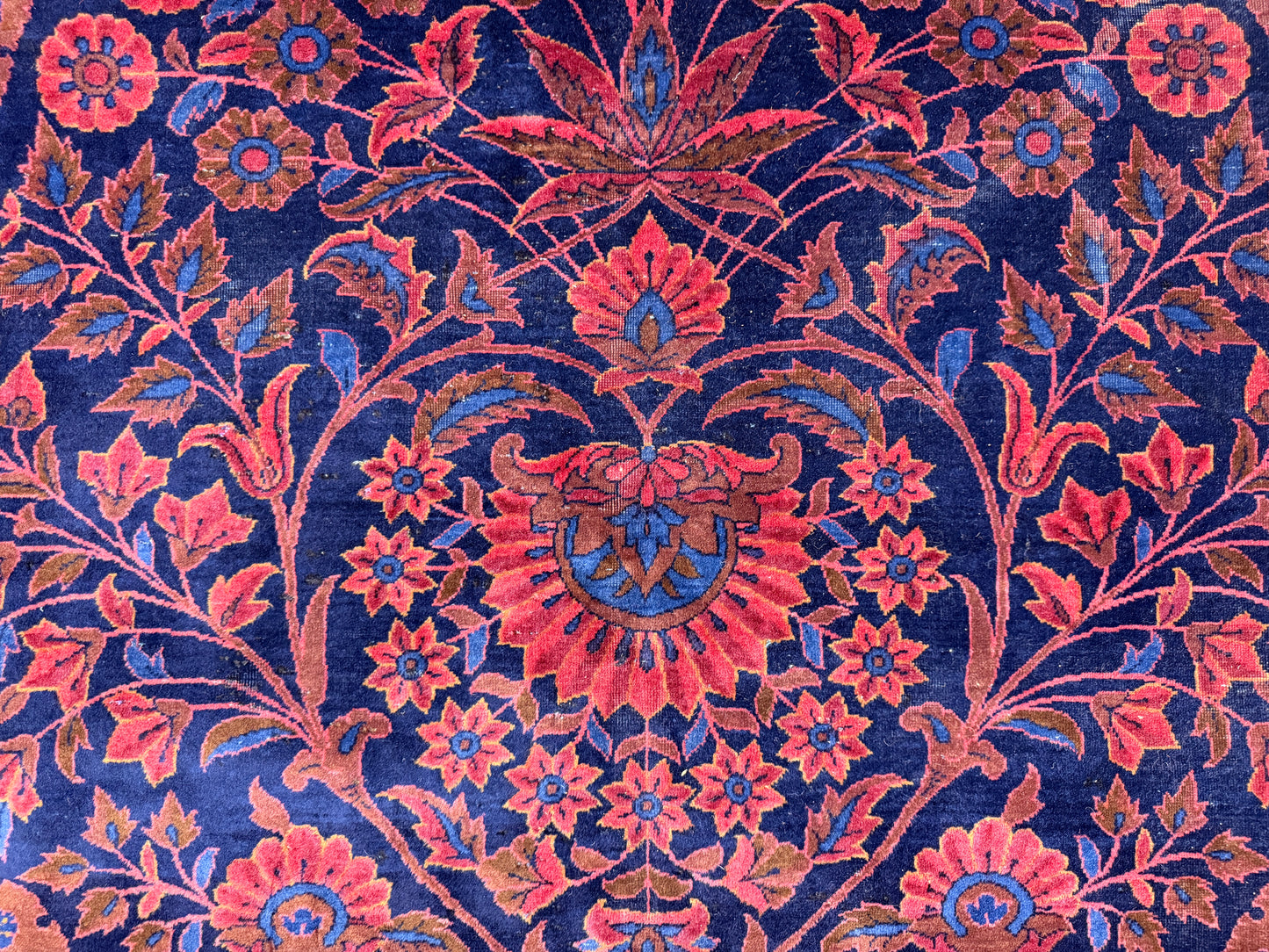 Antique Hand-Knotted Persian Kashan Rug - Signed Tavoschian - 8'6"x12'