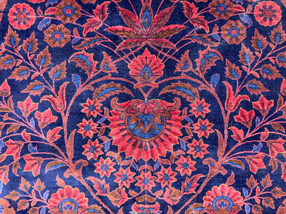 Antique Hand-Knotted Persian Kashan Rug - Signed Tavoschian - 8'6"x12'