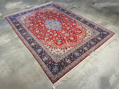 Antique Hand-Knotted Persian Isfahan Rug - Signed Zolfaghari - 8’10”x12’4”