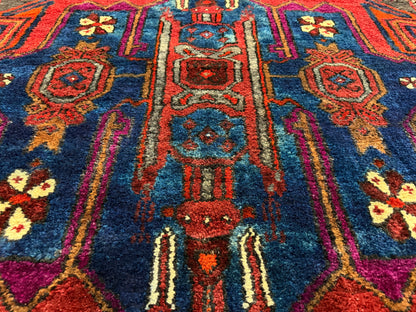 Hand-Knotted Persian Hamadan Rug - 5’3”x9’3”