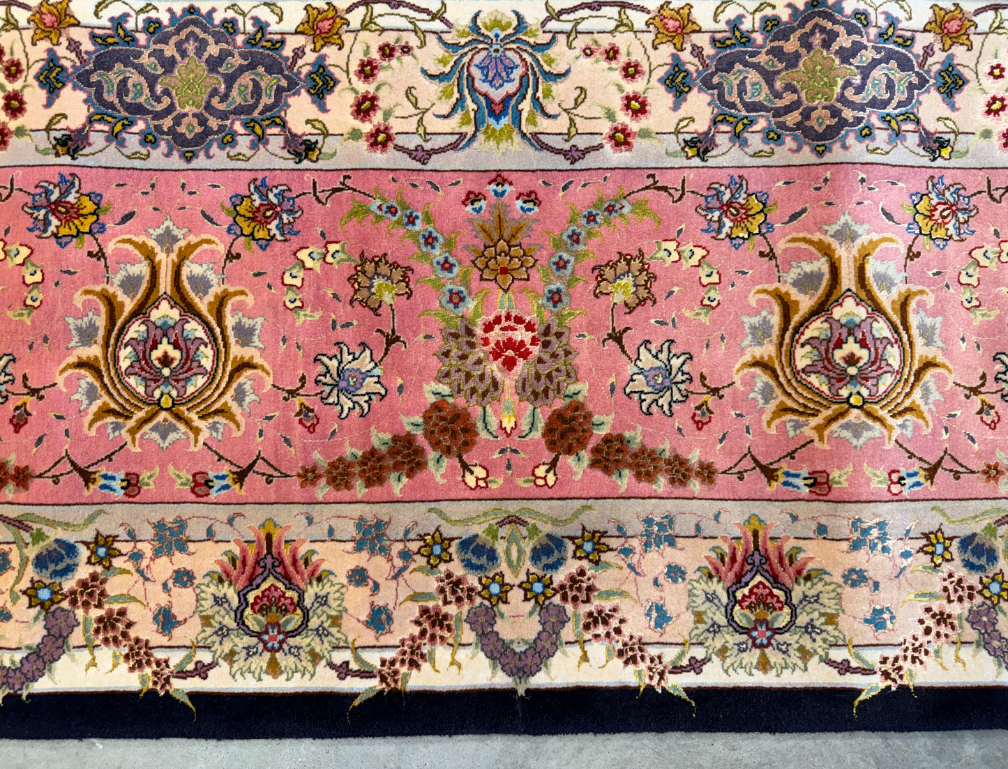 11’6”x16’6” Very Fine Hand-Knotted 70 Raj Signed Persian Tabriz Rug