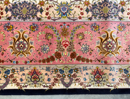 11’6”x16’6” Very Fine Hand-Knotted 70 Raj Signed Persian Tabriz Rug