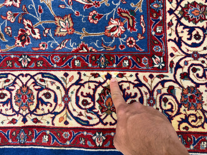 Hand-Knotted Persian Sarouk Rug - 4’5”x7’2”