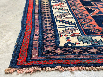 Antique Hand-Knotted Kazak Rug - 4’2”x5’6”