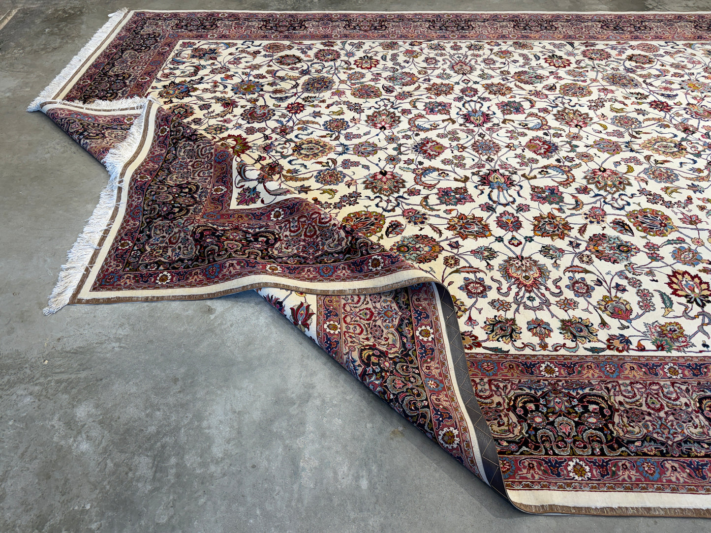9’5”x12’6” Very Fine Hand-Knotted Persian Mashad 70 Raj Area Rug