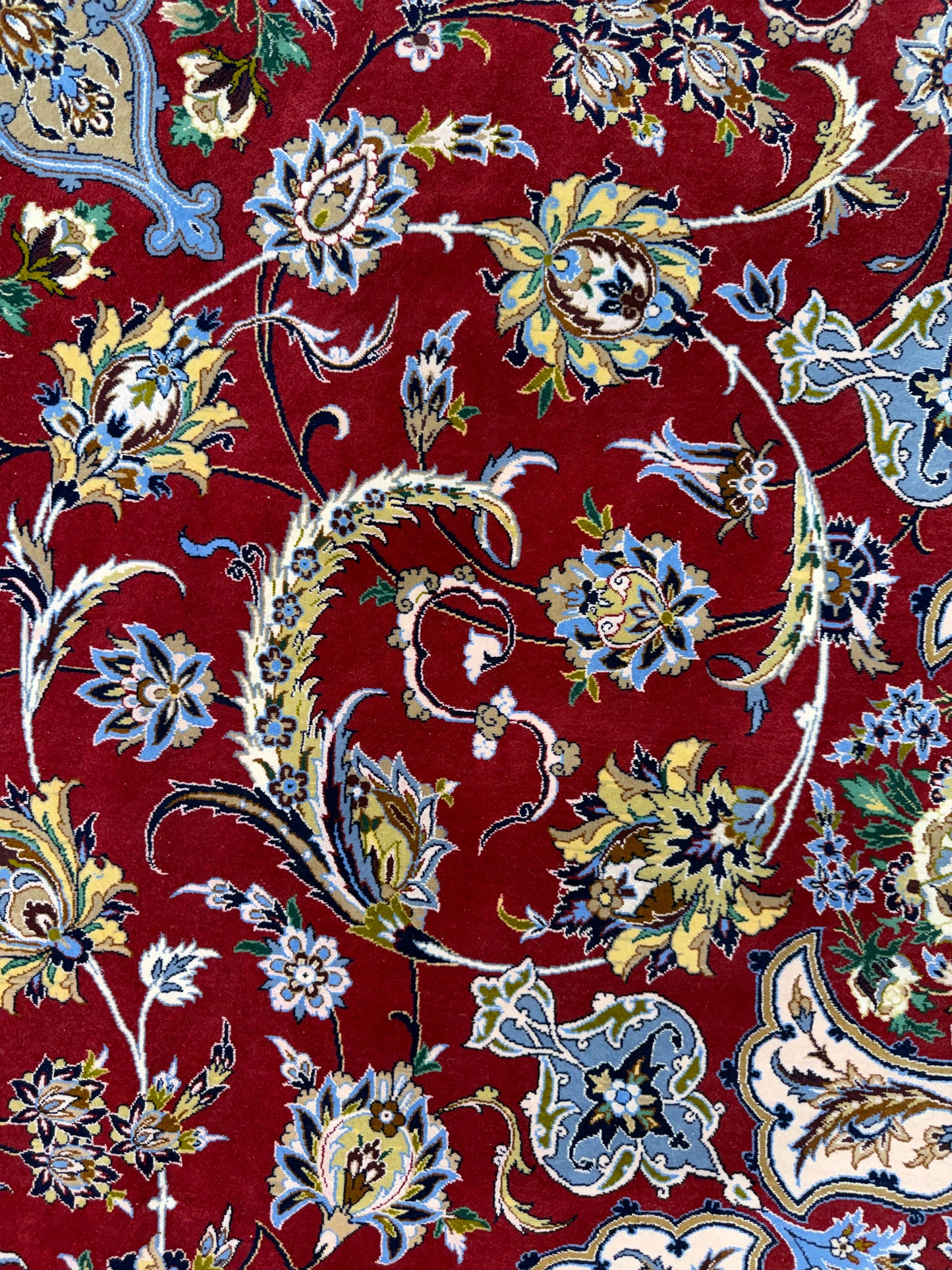 13’x16’10” Hand-Knotted Persian Isfahan Signed Asachi Area Rug