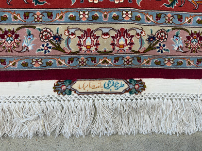 Hand-Knotted 80 Raj Persian Tabriz Rug - Signed - 9’9”x13’6”