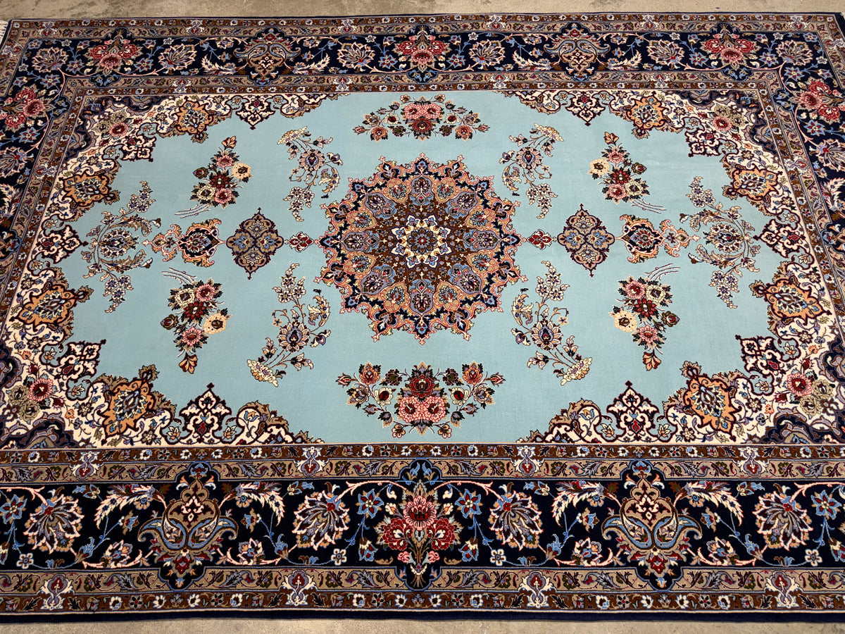 Hand-Knotted Persian Isfahan Rug - Signed Enteshari - 5’x7’9”