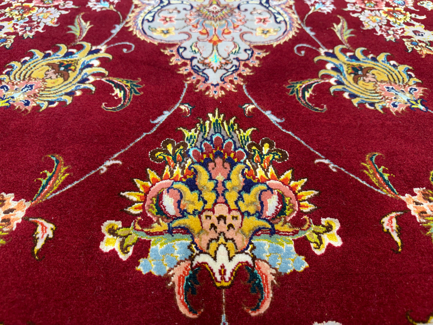 Hand-Knotted 70 Raj Persian Tabriz Rugs - Signed Gharabaghi - 9’10”x13’2”