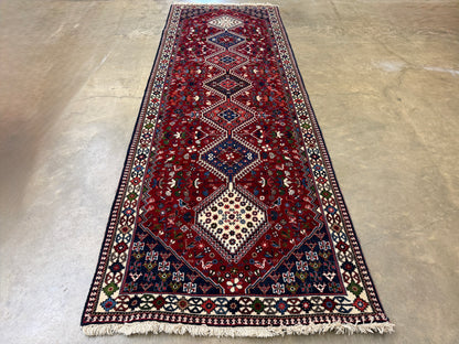 Hand-Knotted Antique Yalameh Runner - 3’4”x9’8”