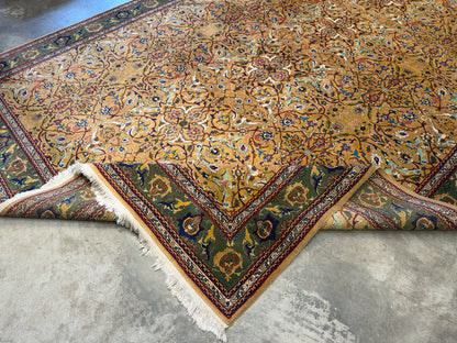 Hand-Knotted Persian Kashan Rug - 9’9”x14’5”