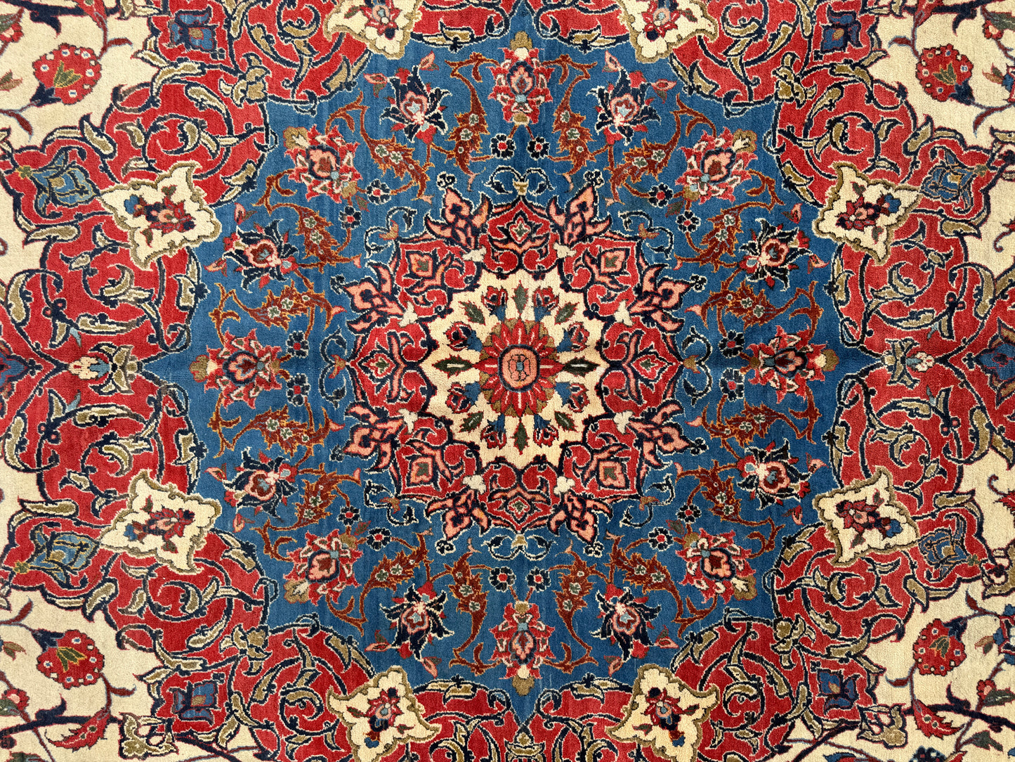 Antique Hand-Knotted Persian Isfahan Rug - 11’2”x18’