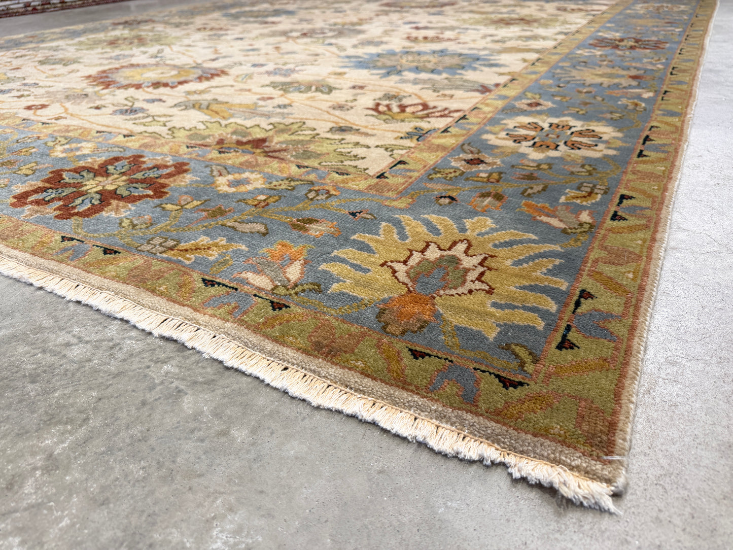 8’x9’10” Hand-Knotted Wool IndoMahal Area Rug