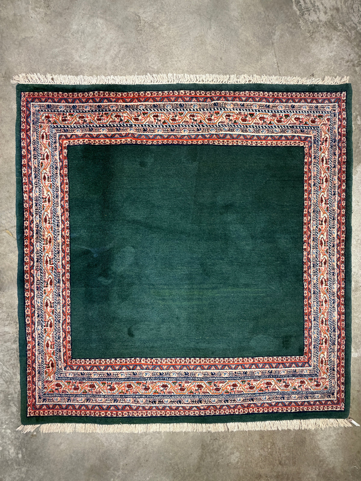 Hand-Knotted Persian Sarouk Gabbeh Rug - 6’9”x6’9”