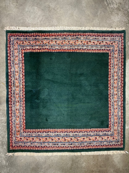 Hand-Knotted Persian Sarouk Gabbeh Rug - 6’9”x6’9”