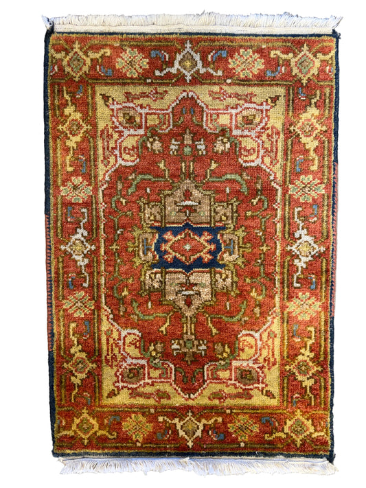 Hand-Knotted IndoHeriz Rug - 2’x3’