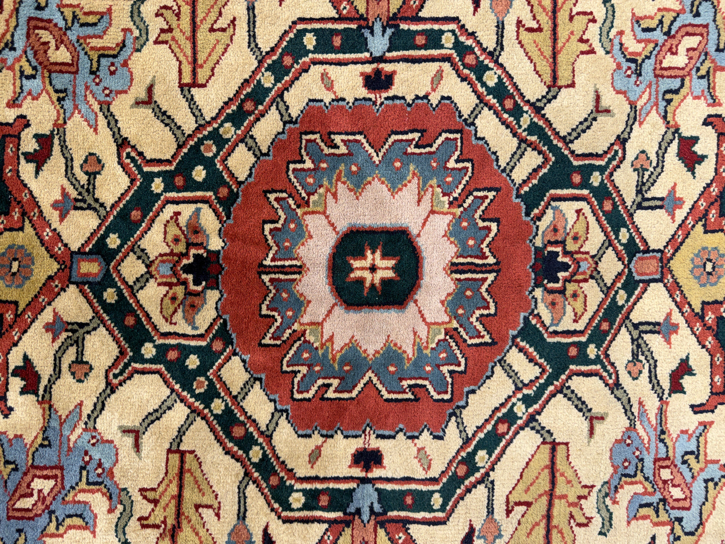 8’x9’11” Hand-Knotted Wool IndoHeriz Area Rug