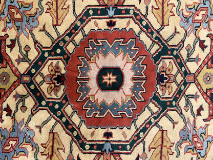 8’x9’11” Hand-Knotted Wool IndoHeriz Area Rug
