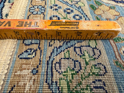 11’x14’10” Antique Hand-Knotted Fine Wool Persian Kerman Area Rug Handmade