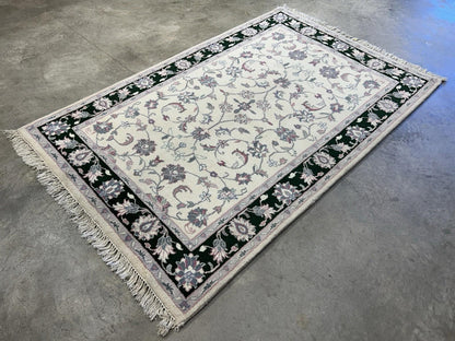 4’1”x6’2” Hand-knotted Wool All-Over Rug - Traditional Oriental Carpet