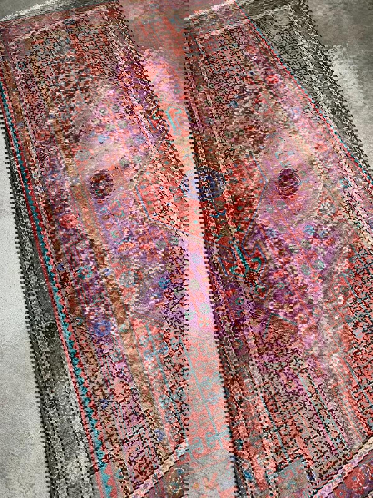 4'2"x7'7" Tribal Handmade 100% Wool Persian Nahavand Rug