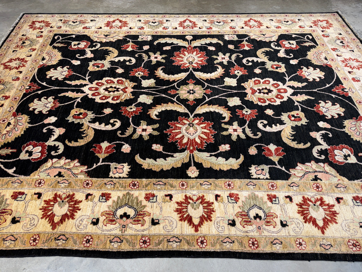 Hand-Knotted Peshawar Rug - 7’7”x10’6”