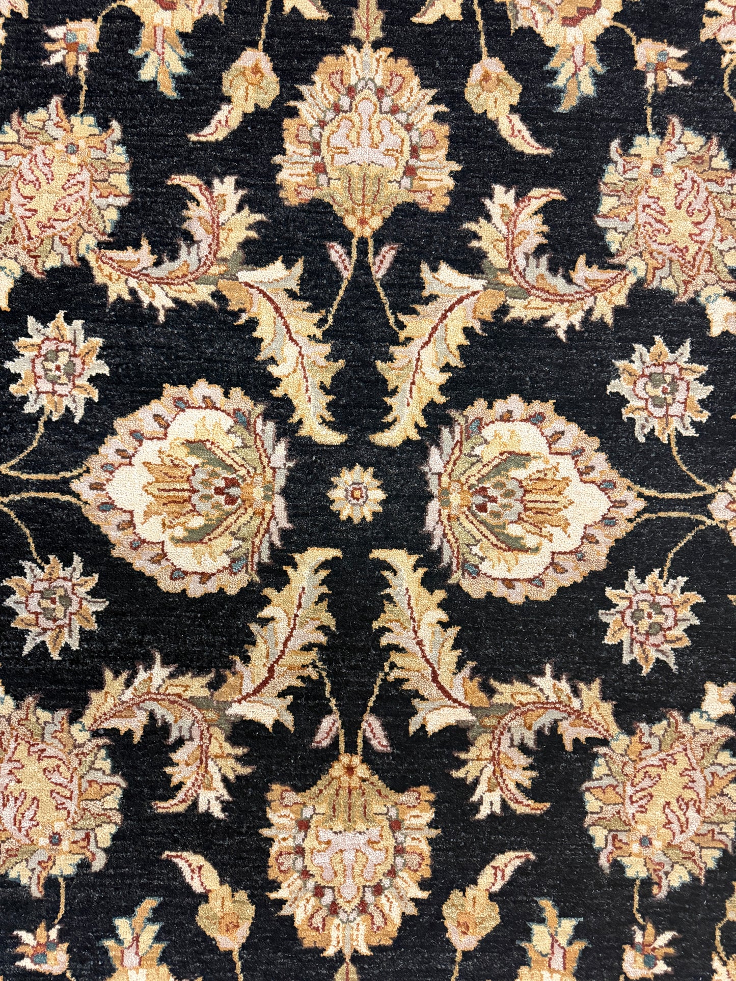 8’ Diameter Hand-Knotted Wool Indian Round Oriental Rug - 8x8 Handmade Carpet