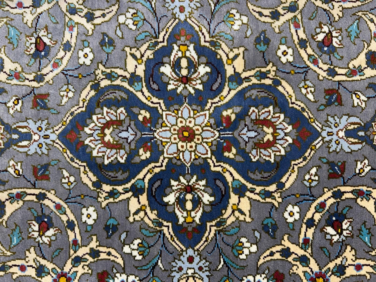 3x5 Luxurious Fine Hand-Knotted 100% Silk Signed Persiane Qume Rug Handmade