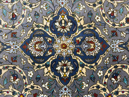 3x5 Luxurious Fine Hand-Knotted 100% Silk Signed Persiane Qume Rug Handmade