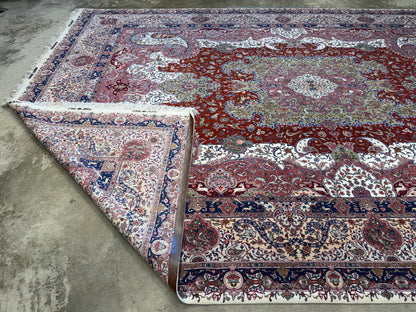 Hand-Knotted 70 Raj Persian Tabriz Pictorial Rug - 10’4”x13’3”