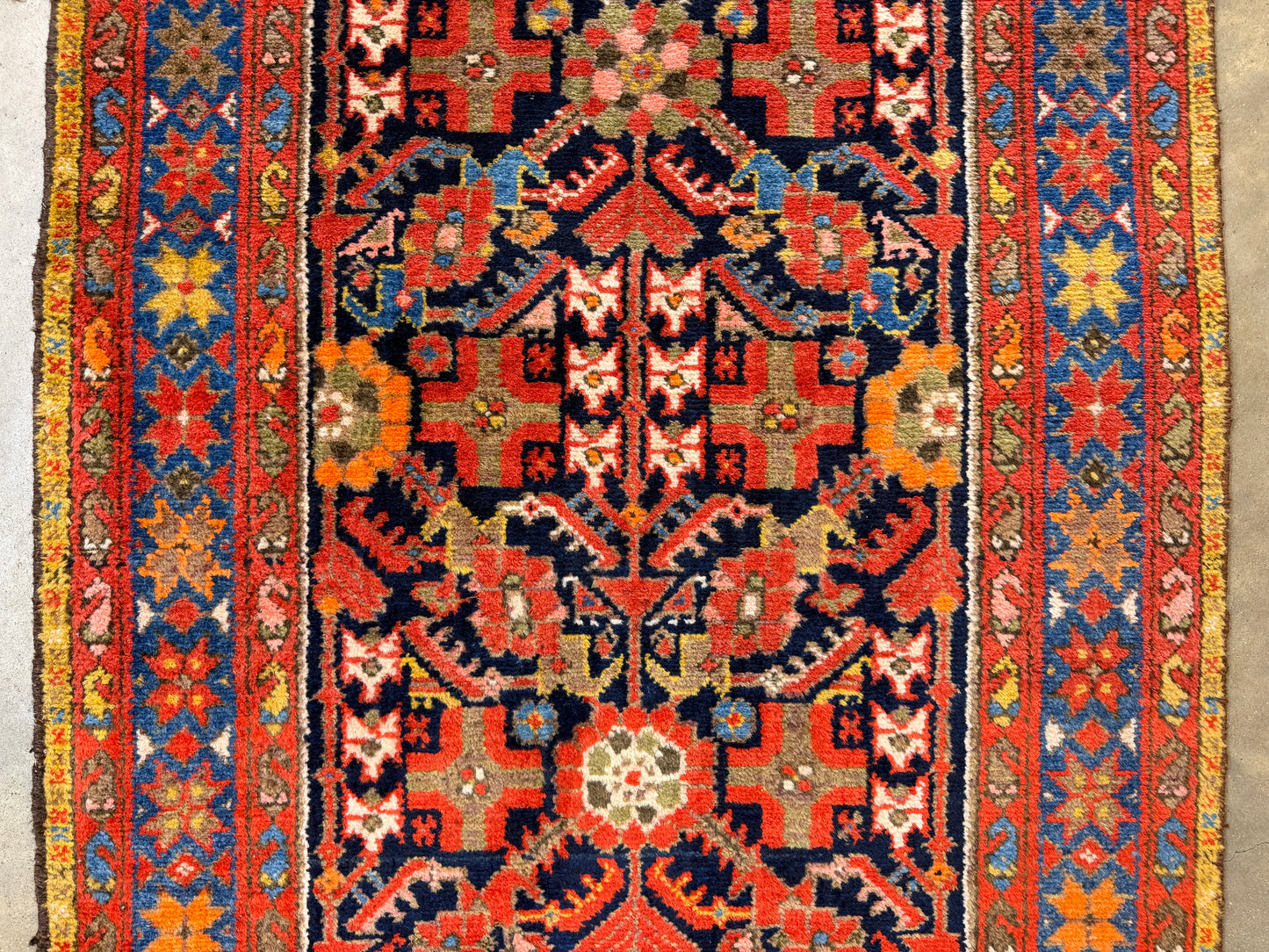 Hand-Knotted Malayer Runner - 3’5”x13’9”