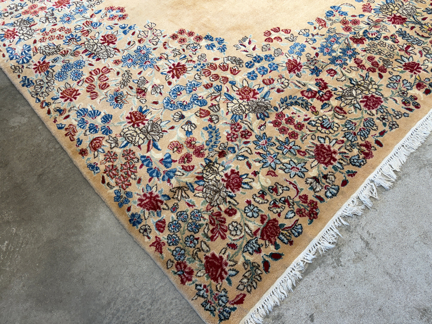 10’x13’ Hand-Knotted Persian Kerman Area Rug