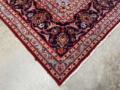 9’6”x12’6” Hand-Knotted Persian Kashan Area Rug