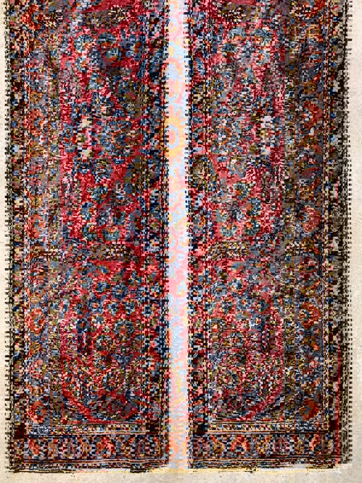 2'1"x4' Antique Handmade 100% Wool Persian Sarouk Rug