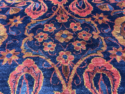 9x14 Very Fine Hand-knotted Antique Wool Manchester Kashane Signed Rug Handmade