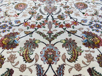 Hand-Knotted 60 Raj Persian Tabriz Rug - 9’10”x13’7”