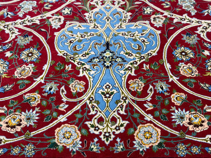 Hand-Knotted Persian Isfahan Rug - Signed Asachi - 6'10"x10'4"