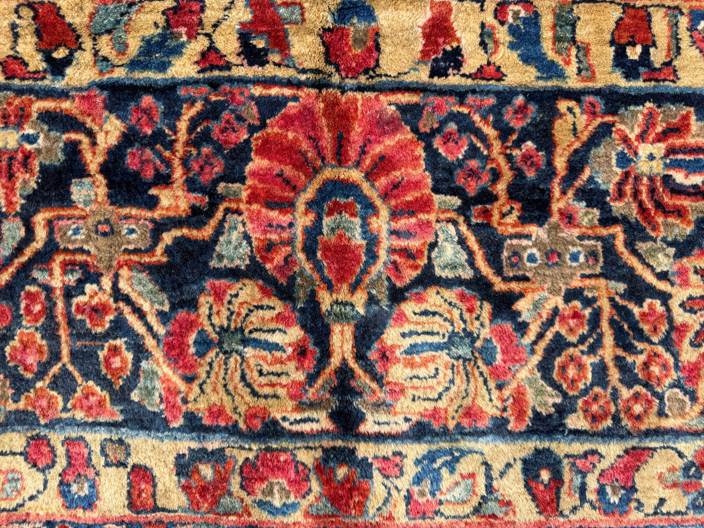 Hand-Knotted Persian Sarouk Rug - 10’1”x14’10”