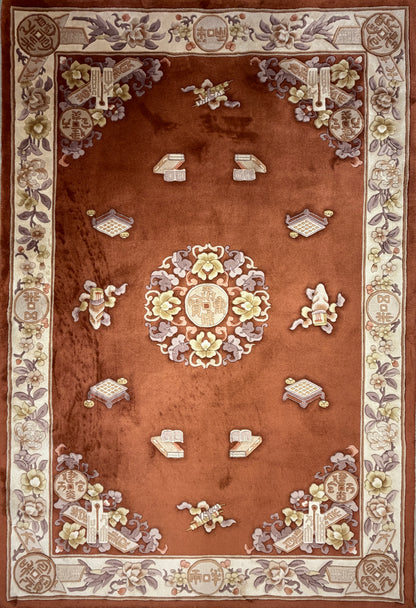 Hand-Knotted Art Deco Rug - 5’6”x8’4”