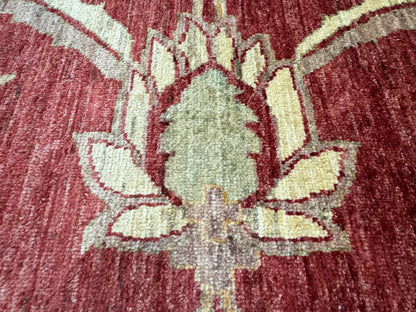 10’9”x14’6” Hand-Knotted Wool Agra Rug Handmade All-over Area Carpet