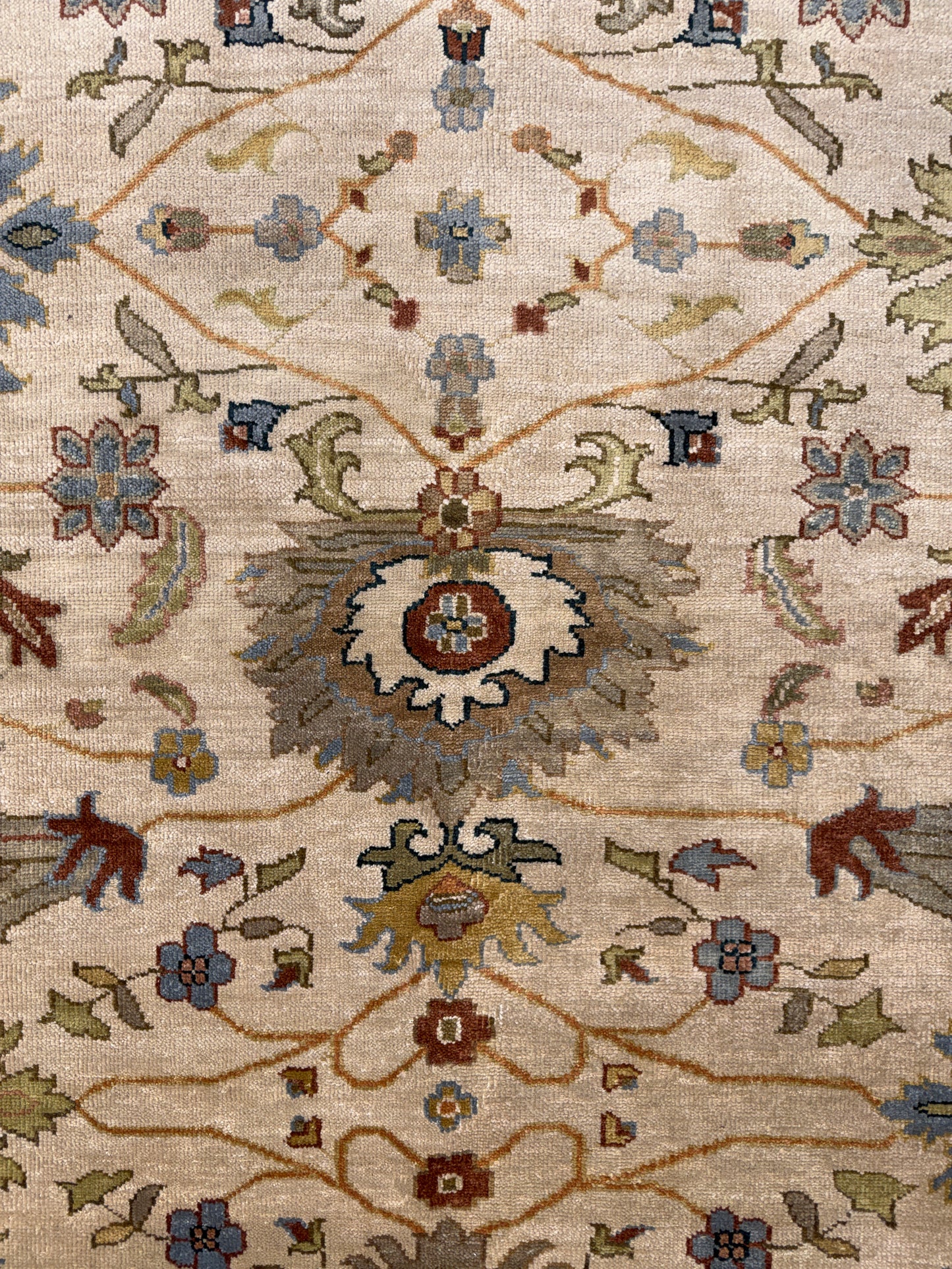 8’x9’10” Hand-Knotted Wool IndoMahal Area Rug