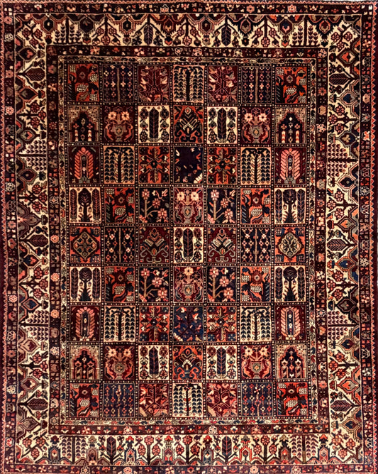 Hand-Knotted Persian Bakhtiari Rug - 9’11”x12’7”